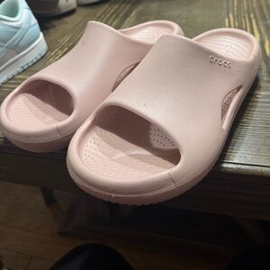 CROCS Women's Light Pink Slide Slippers